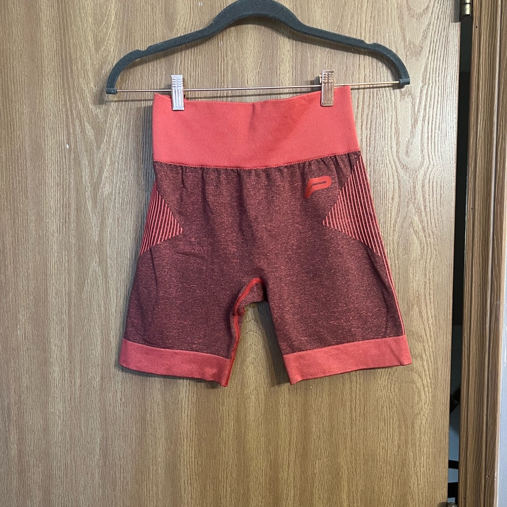 Pursue fitness coral quartz seamless bike shorts